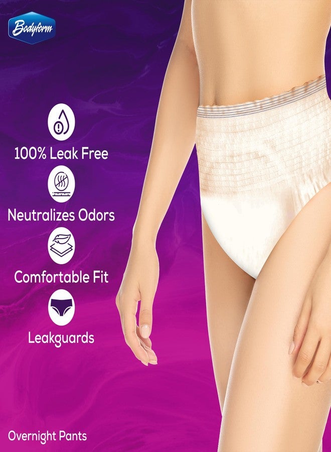 BODYFORM Period Pants - Women's Disposable Overnight Underwear - Heavy Flow Support 2 Period Pants (2 Count - Pack of 1) Large - Image 4